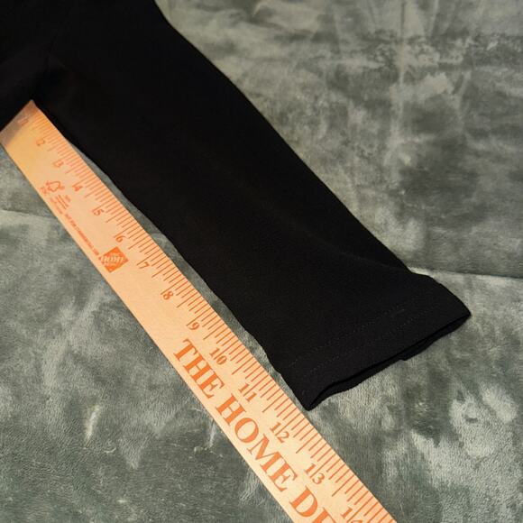 H&M A-Line Mini Dress Women's 2 Black Long Sleeve Button Front V-Neck - Picture 8 of 8